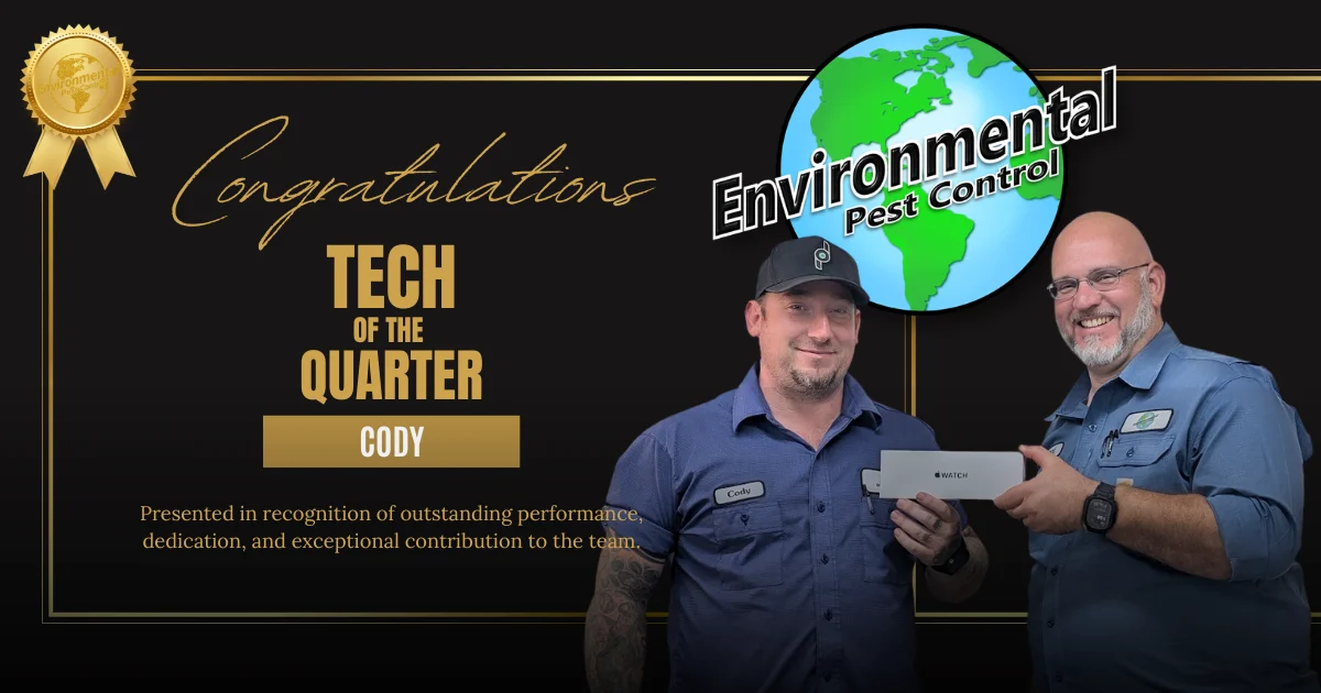 We are thrilled to announce that Cody has been named our Tech of the  Quarter!
